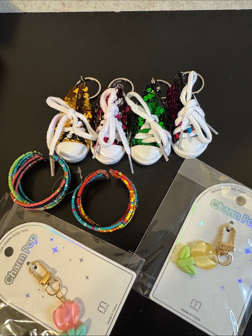 Bundle of 8 mixed items great Givvys. Mini Sneaker Keychain Set - Multicolor